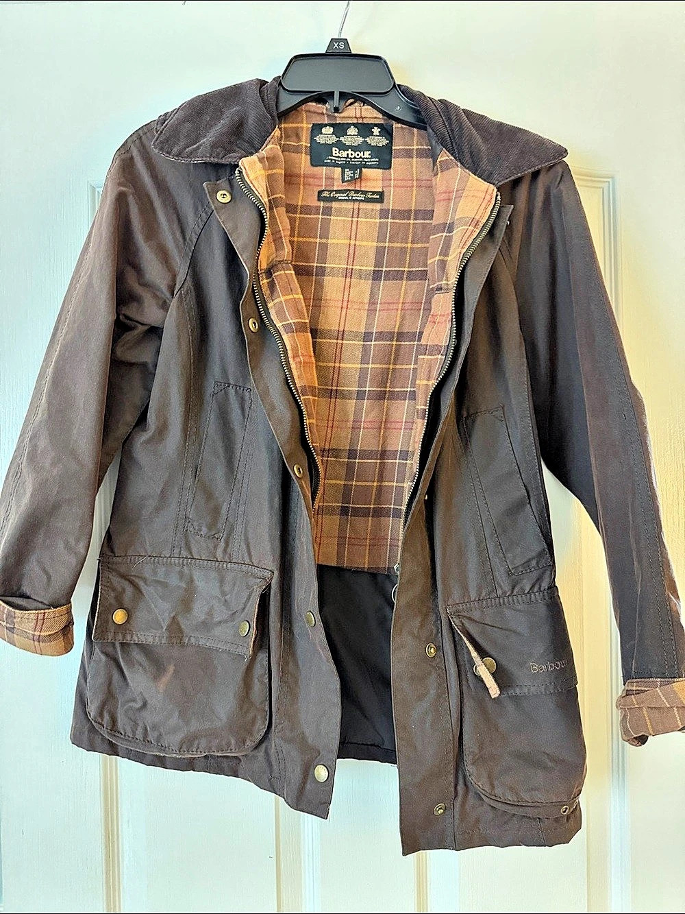Barbour Bedale Waxed Utility Jacket Brown Size 4